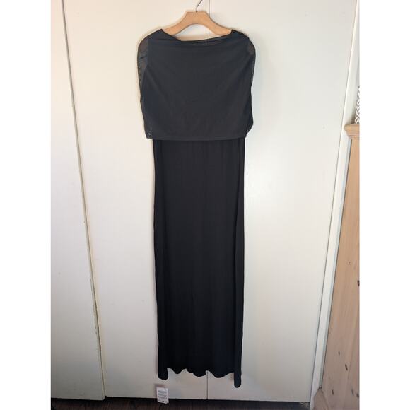 ASOS Design Mesh Cape Detail Black Maxi Dress - Picture 10 of 12